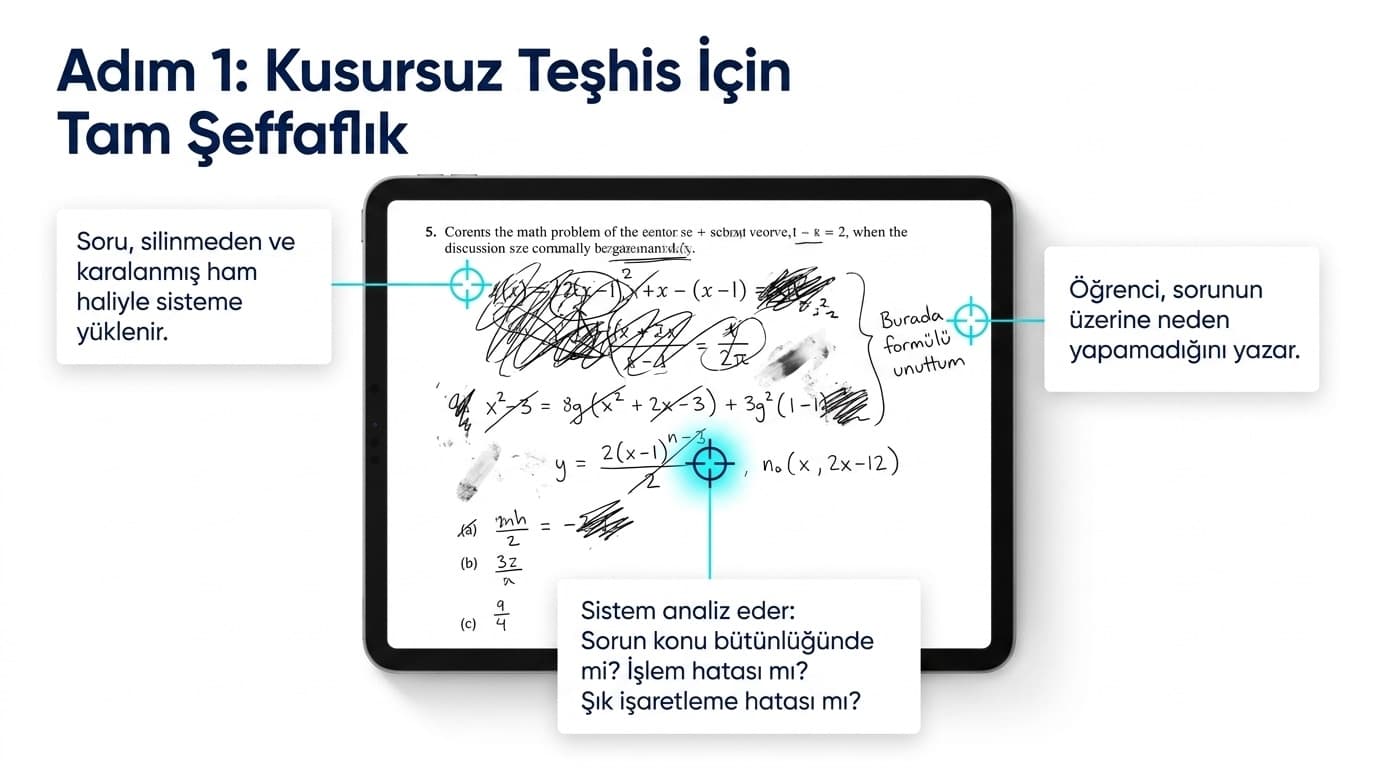 Adım 1: Kusursuz Teşhis İçin Tam Şeffaflık